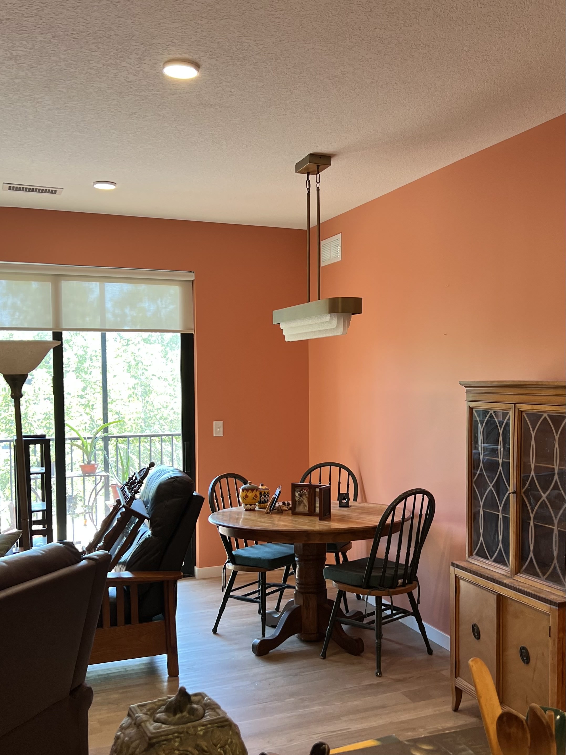 After painting - vibrant orange walls interior St. Louis Park Minneapolis